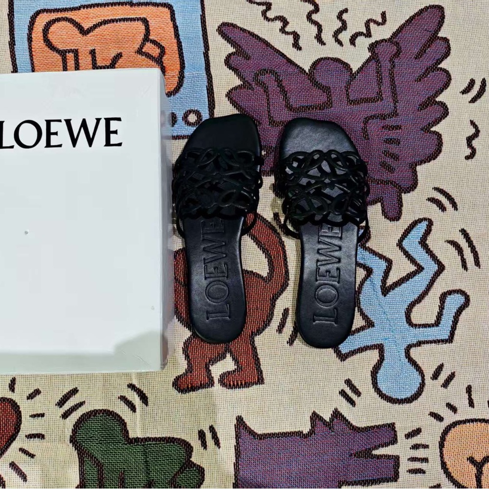 Loewe Black Sandals slippers - Picture 1 of 5